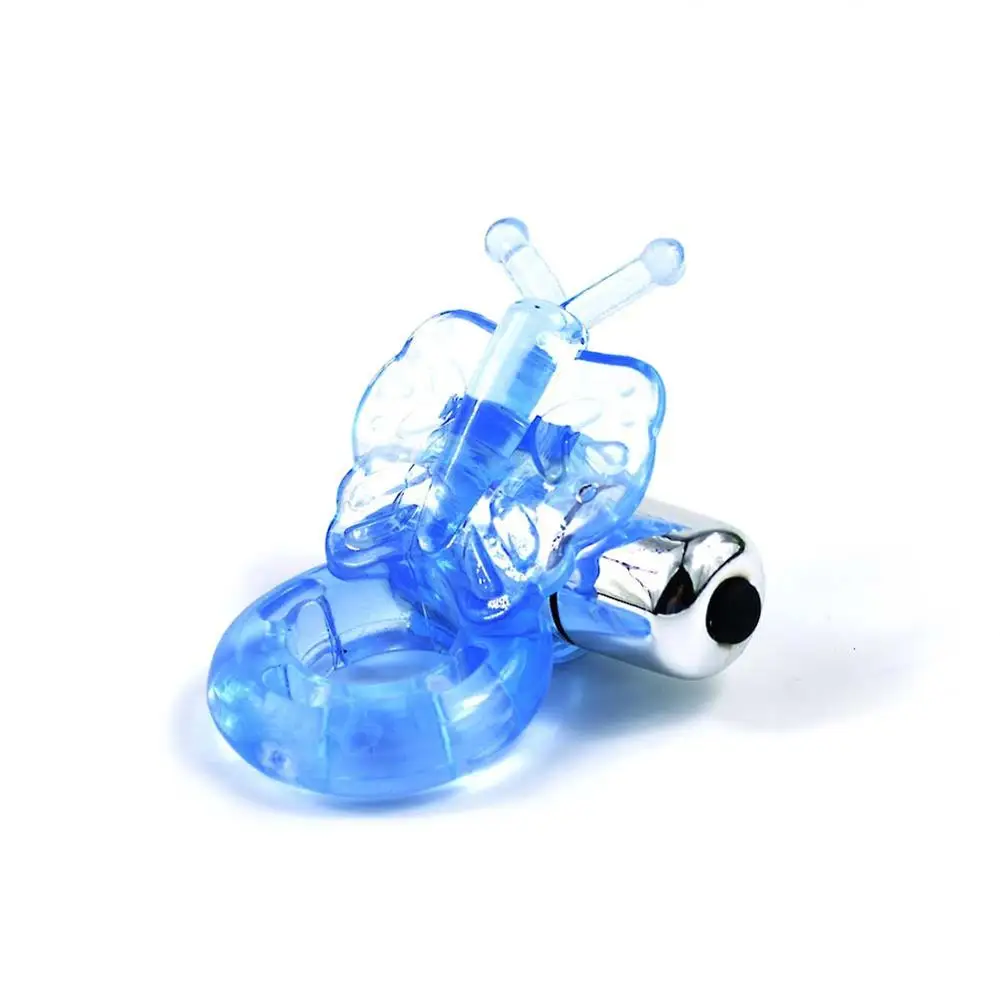 Adult Sex Products TPE Rubber Butterfly Penis Rings With Bullet Vibrator Cock Rings Sex Toys For Men
