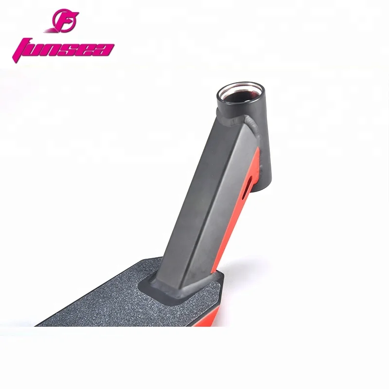 115*500mm aluminium alloy 6061 black red professional stunt scooter deck for 100 110 120mm rear wheel