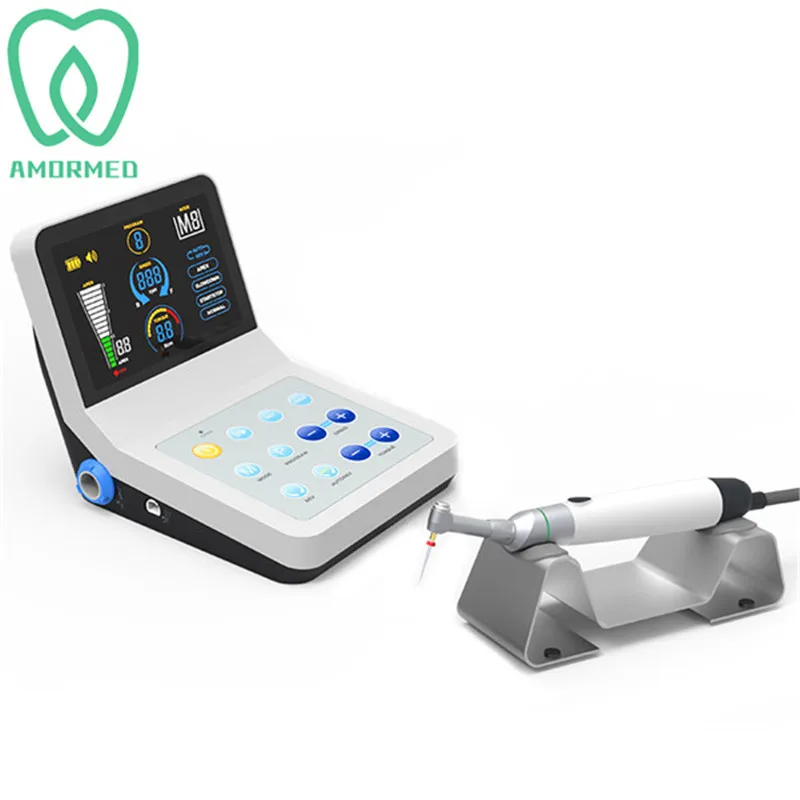 Dental root canal endo motor with apex locator