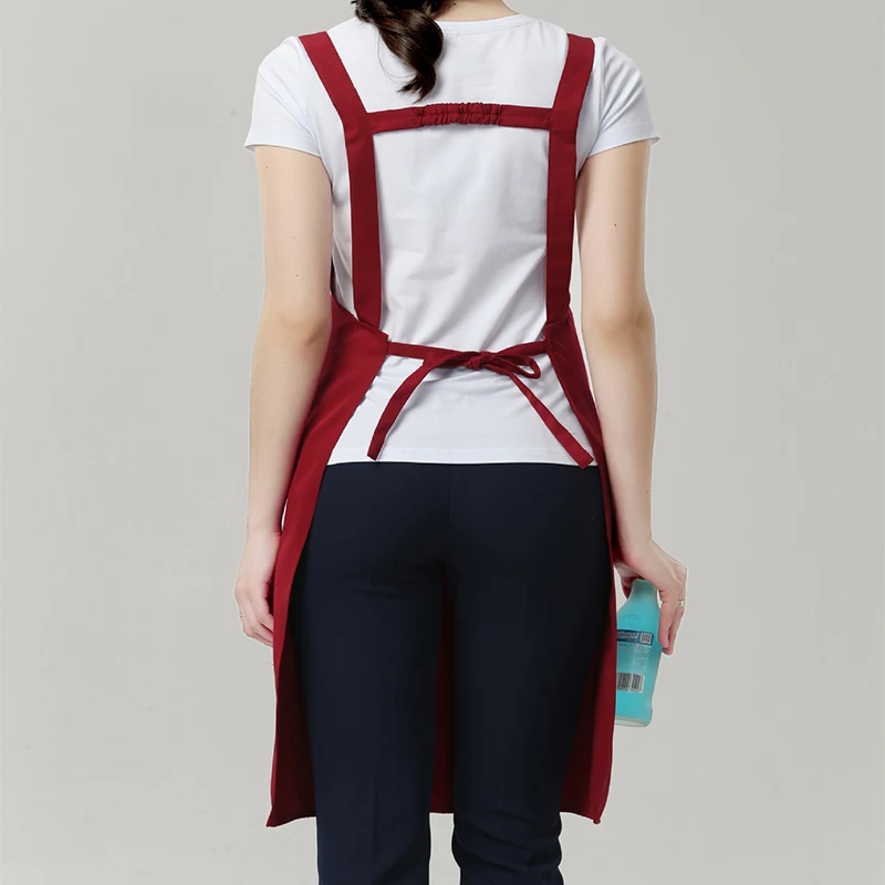 
Wholesale Promotion Custom Kitchen Logo Beauty Chef Waist Cotton Apron 