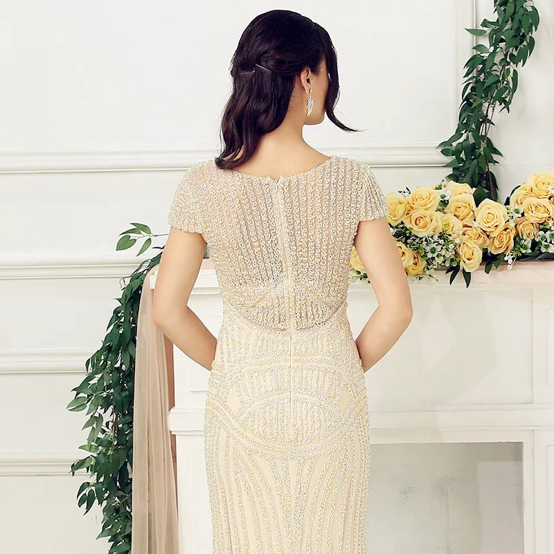 Dubai Prom Gowns Luxury Mermaid Evening Dresses 2021 Long Prom Dresses Beading Evening Dresses Sexy Evening Gowns For Women