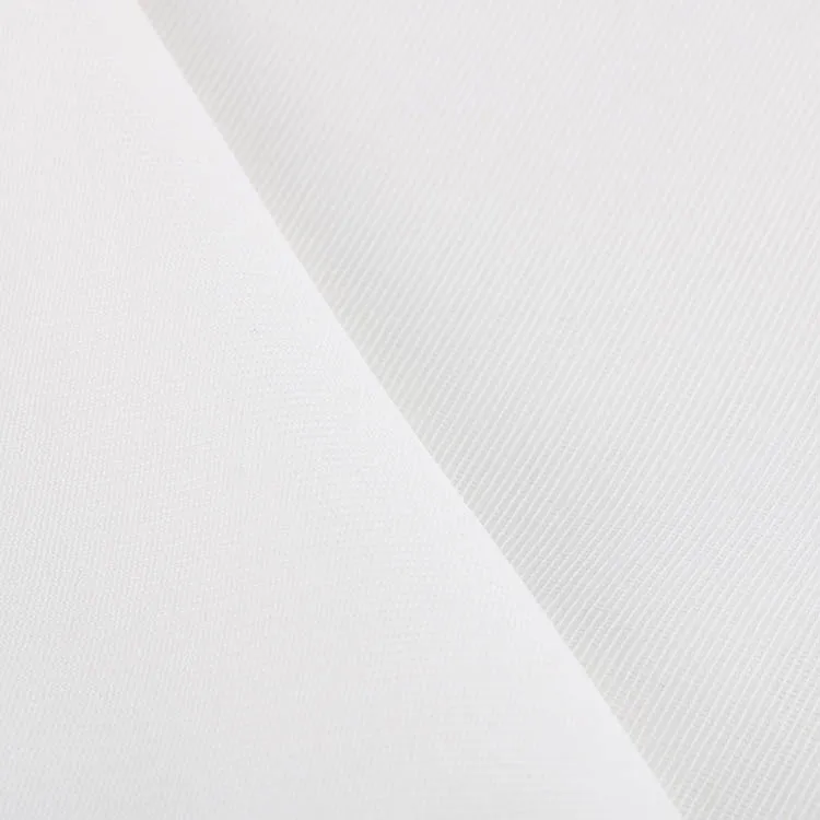 100% Polyester Microfiber Fusible Tricot Interlining Fabric Warp Knitting