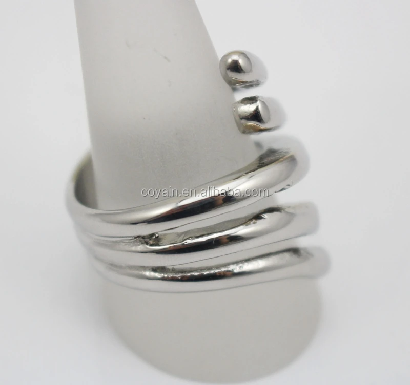 Wholesale Costume Jewelry Stainless Steel Angle Wings Ring set Irregular ring