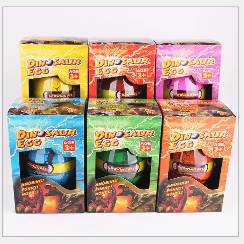 Novelty Dinosaur Egg Magic Hatching Growing Dinosaur Toys 12*8cm Dinosaur Fossils Eggs For Kids
