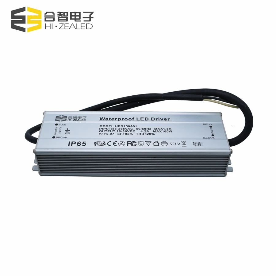 100W 120W 150W output 28-40v 3600ma 4500ma 5500ma waterproof power supply 36V led driver ac to dc 100 watt