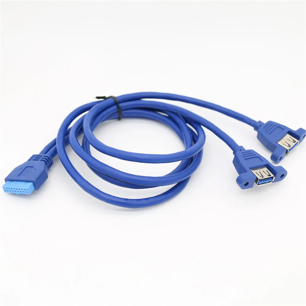 Customized Manufactory 2 Port usb 3.0 Female to motherboard 20pin cable Stock