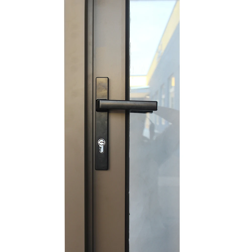 
Thermal break aluminum double glass exterior hinge doors designs 