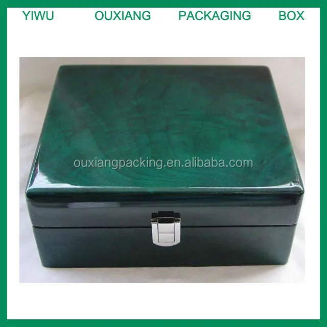 custom design piano green lacquer finish wooden perfume box