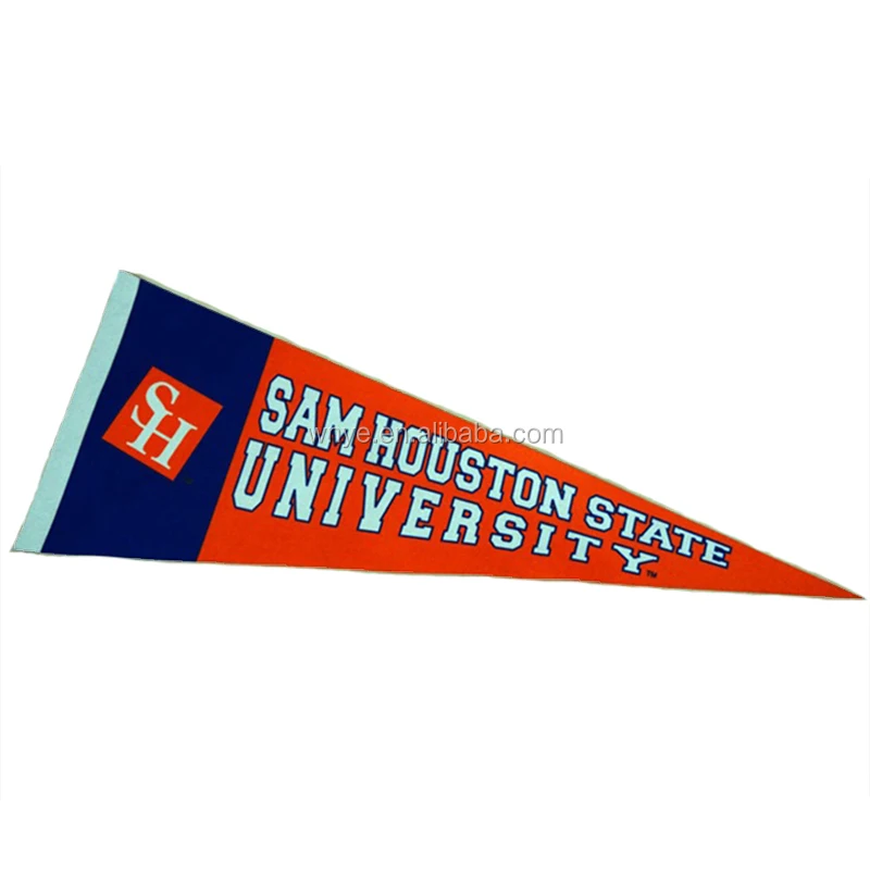 
Wholesale Sport Custom Logo Printing Design Triangle Felt Pennant Flags 