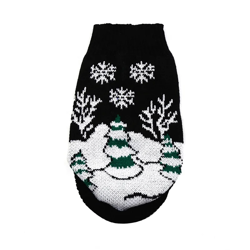 hree-color wool two-leg  hooded knit pet clothes acrylic knitting colorful dog coat