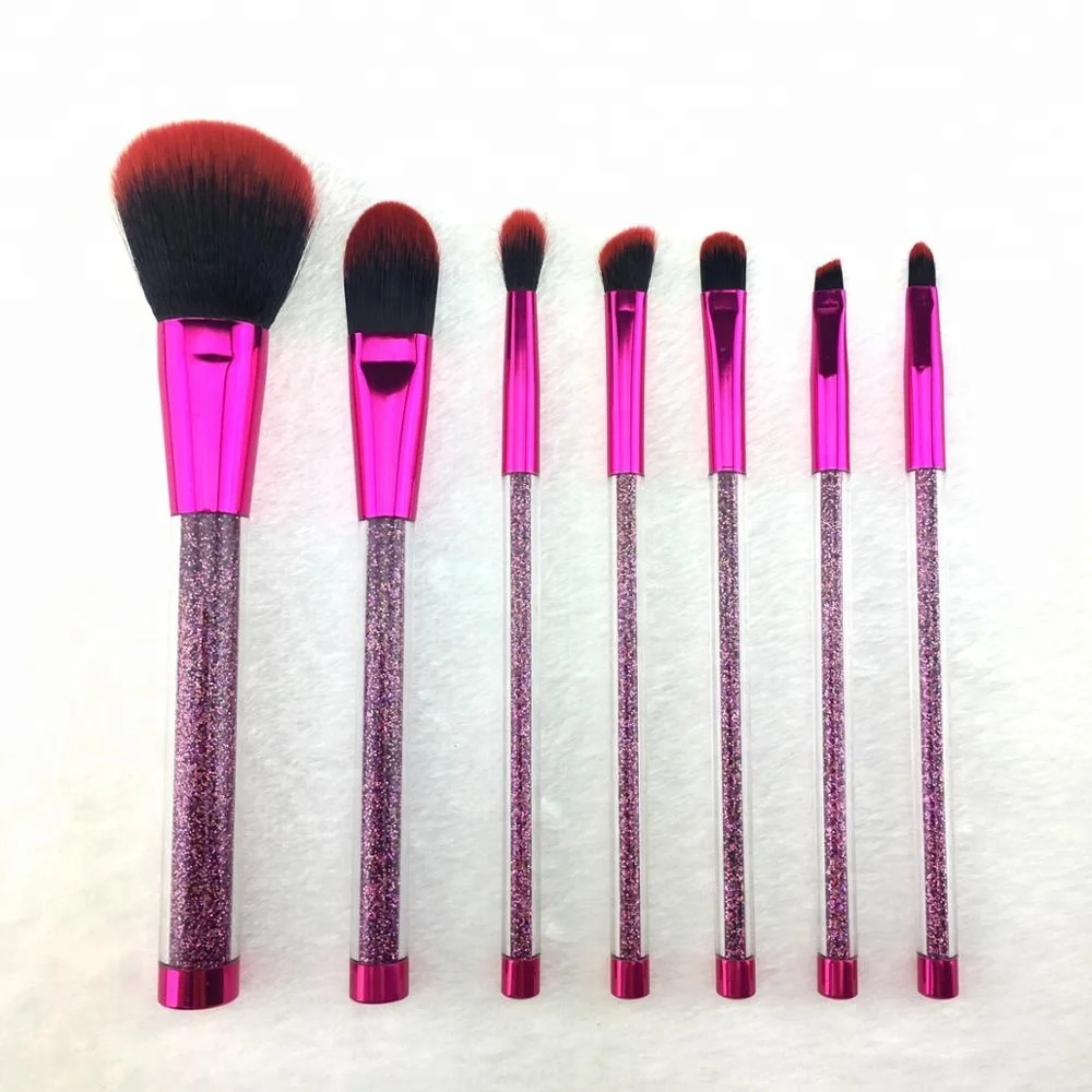 eco friendly glitter empty blingy black purple purple glitter girls crown vegan natural purple magnet make up brushes