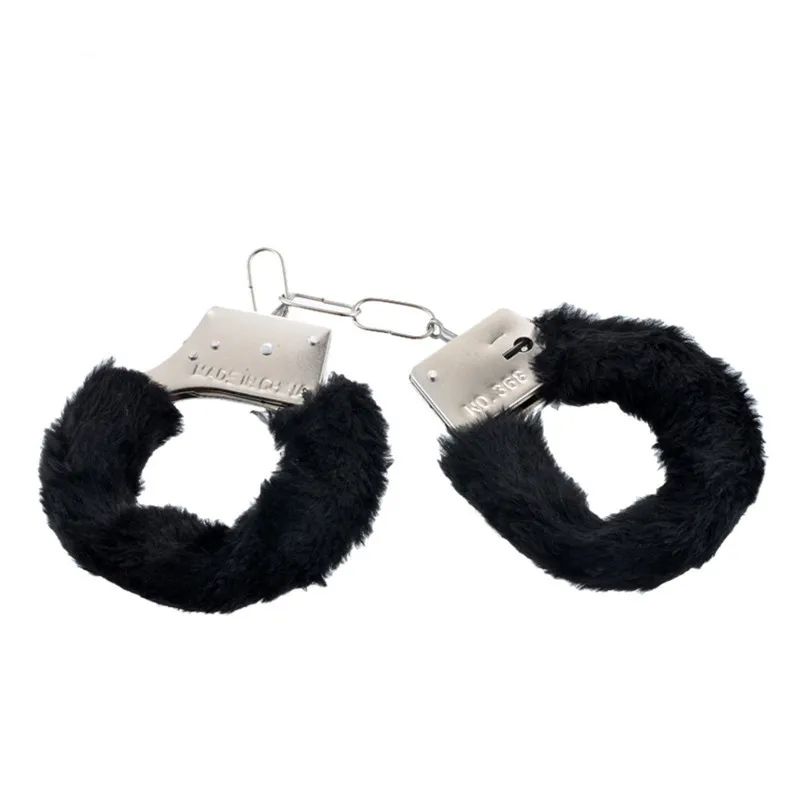 Smart menottes sexy handcuffs Furry Metal Fancy Dress sex Night Stag Do Pink 7 color Fluffy Handcuffs