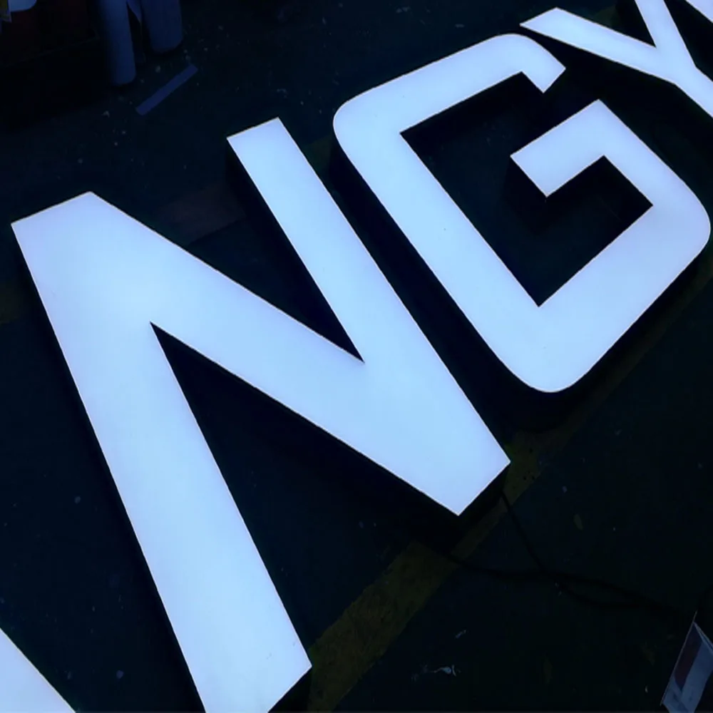 outdoor led digital sign letter with white lights outdoor letter sign led logo sign board