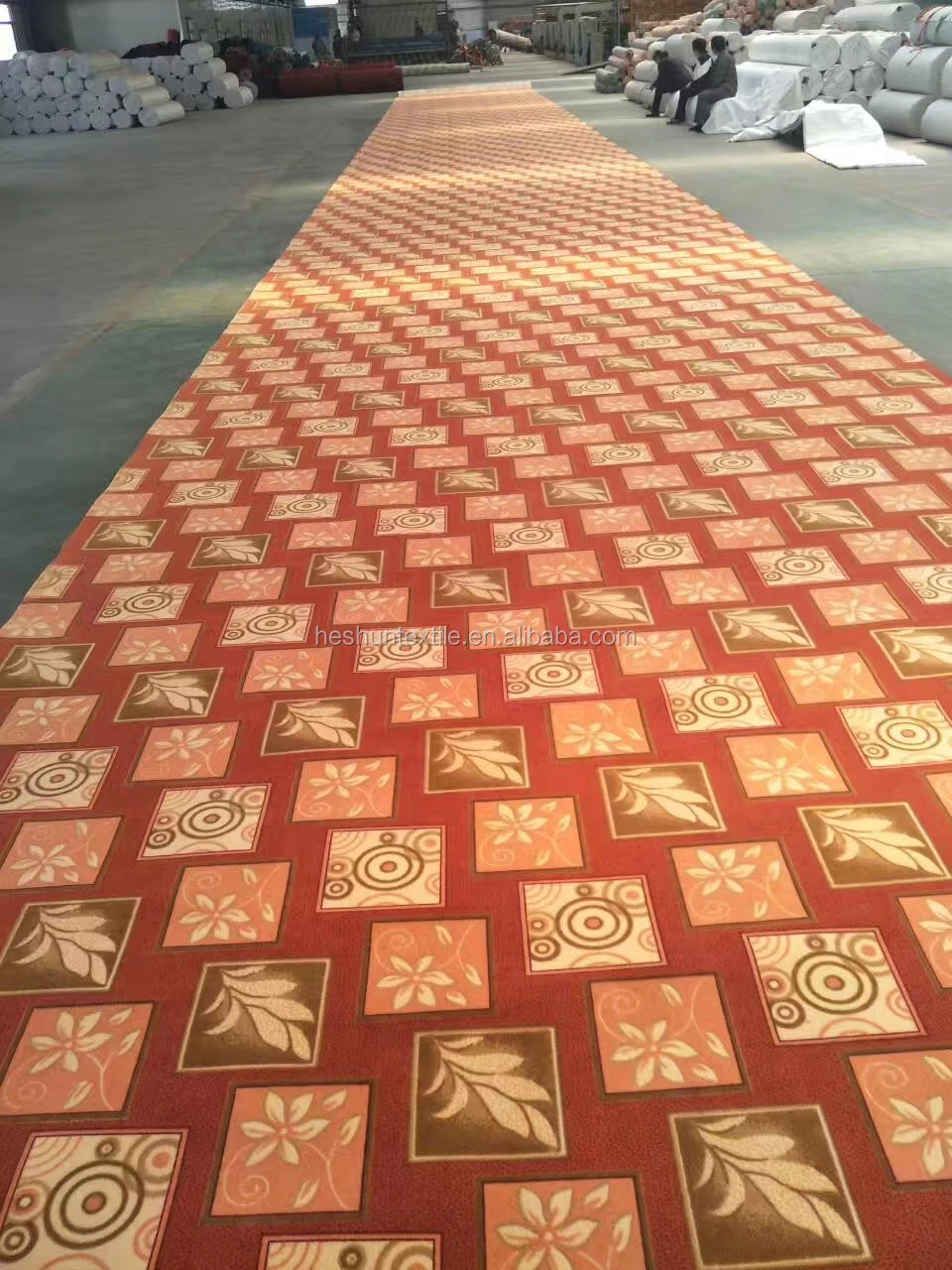 Persian design printed mosque masjid prayer carpet in roll