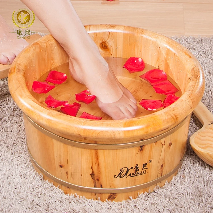 
2018 hot new style factory outlet Kangxi cedar spa wash bath wooden foot basin  (60747365289)