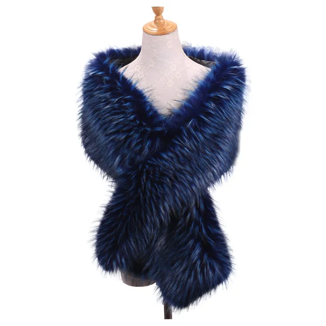 
New Crossover Fur Scarf Multicolor Imitation Fur Shawl Fluffy Faux Fur Scarves 