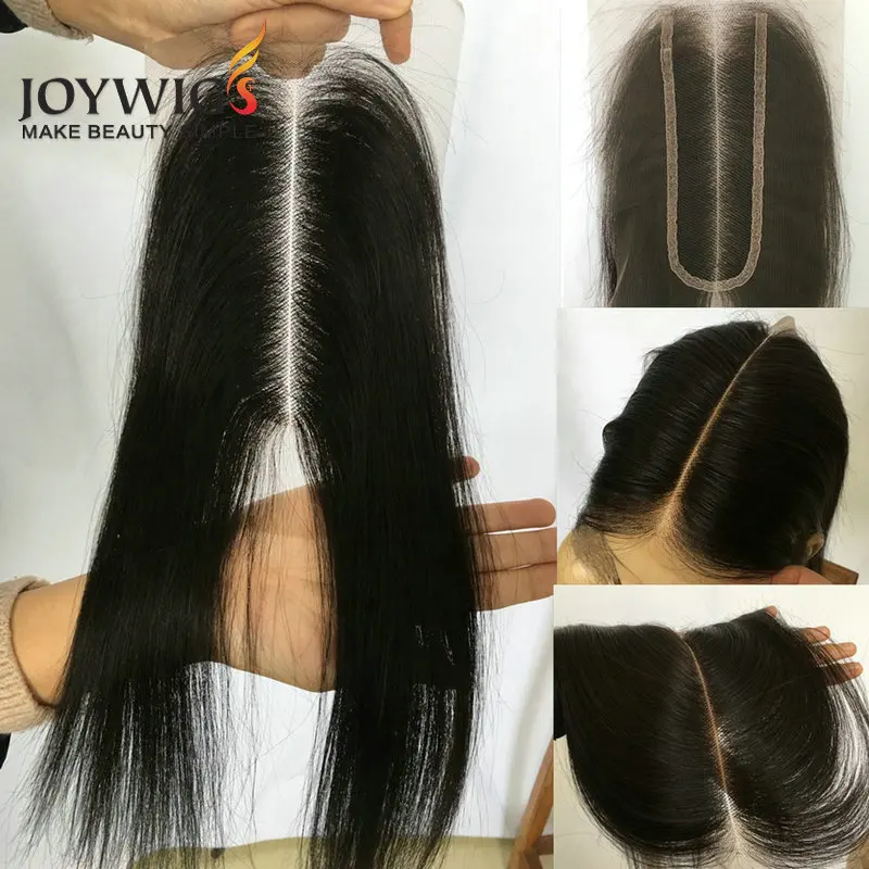  Недорогой Товар застежка из натуральных человеческих волос kim k 2 дюйма x 6 дюймов широкая средняя часть тонкая для черных женщин