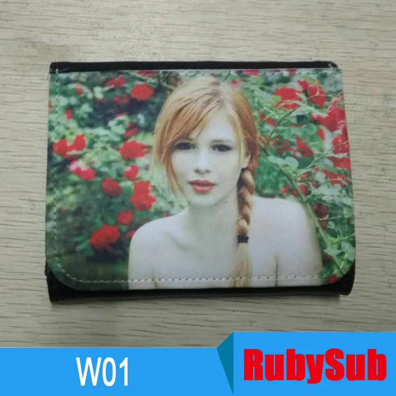 W01 Yiwu  Factory Tri-fold PU Custom Sublimation Blank Wallet Heat Press Wallet For Sublimation Printing