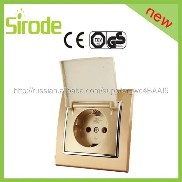 Европейский стандарт 1 банды SCHUKO розетка с защитной крышкой #9209 40# - 45#