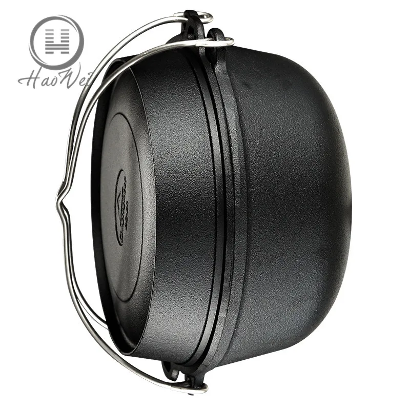 
High quality stock pot & frying pot outdoors camping hanging cast iron dutch oven set 