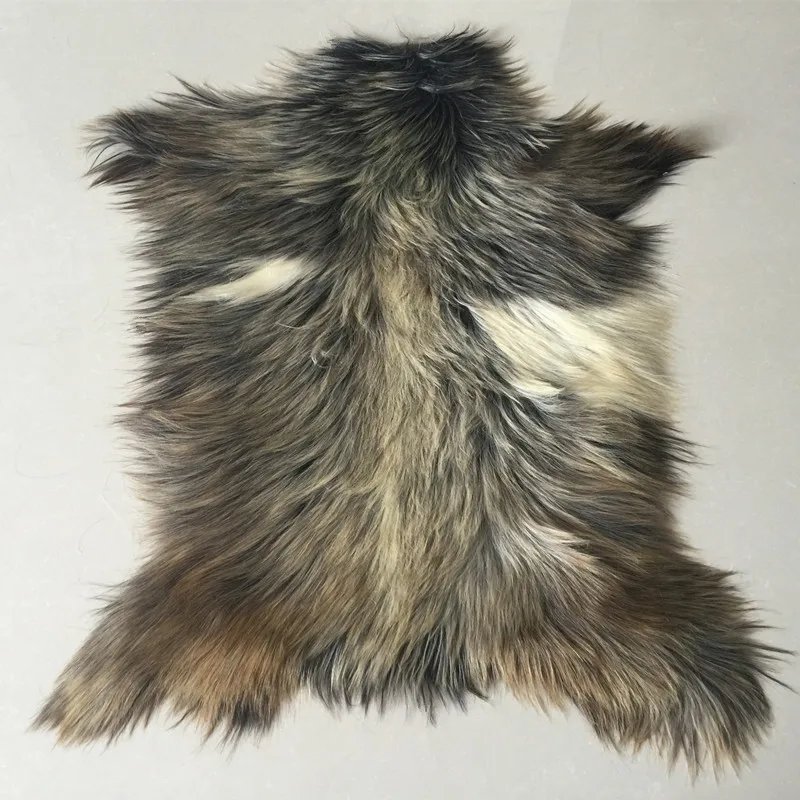 100% natural color goat skin goat fur rug made in china