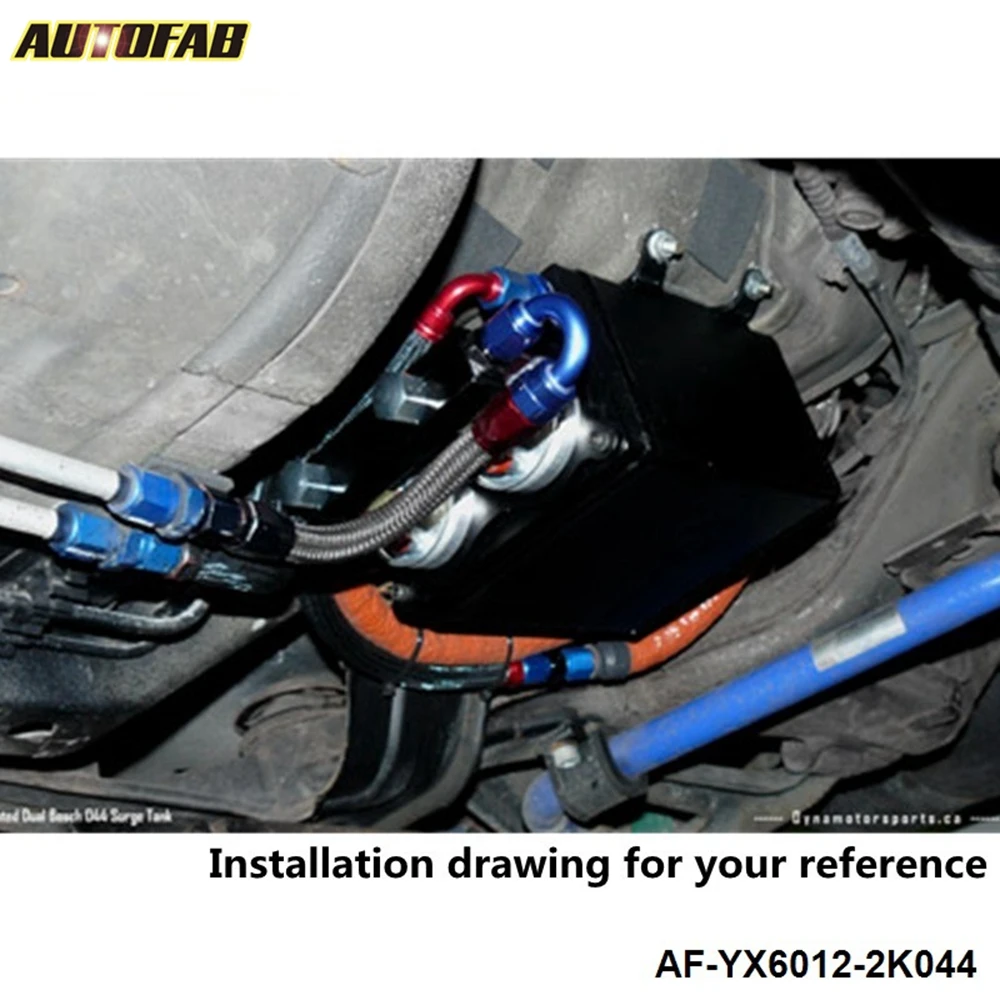 EPMAN 3L Billet Aluminum Fuel Surge Tank / Surge Tank + 2Pcs High Quality External 044 Fuel Pump EP-YX6012-2K044