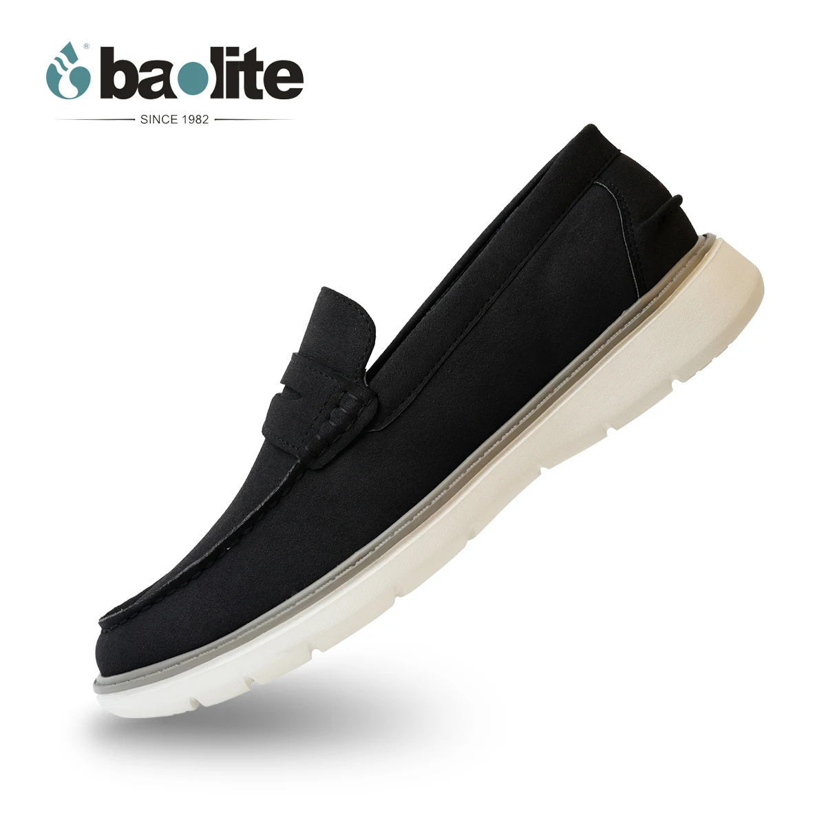 Baolite Pu suede comfort walking man loafers men casual shoes