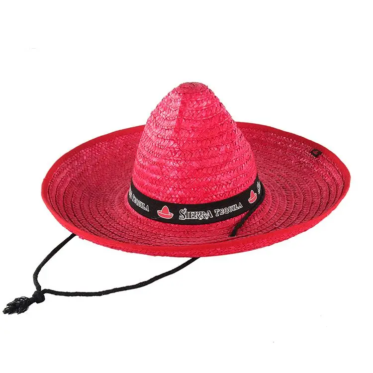 
2020 New Style Logo Custom Plain Mexico Straw Sombrero Hat Wholesale 