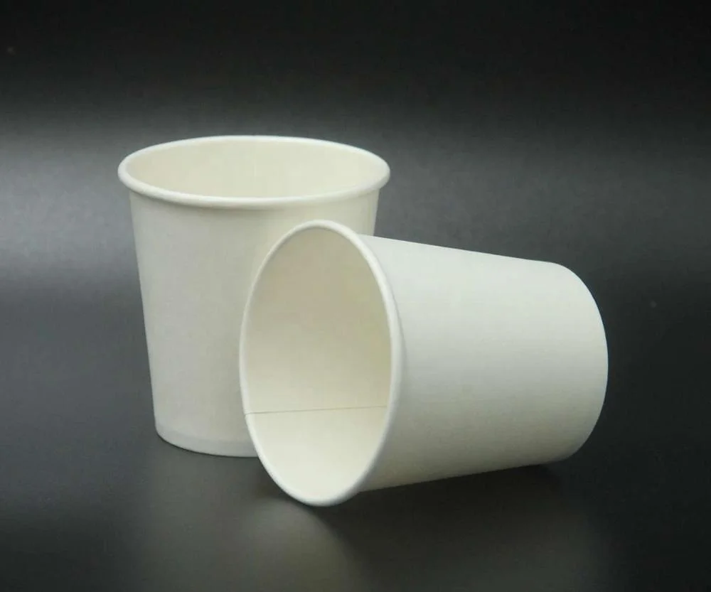 6.5oz 200ml Blank white paper coffee cup disposable