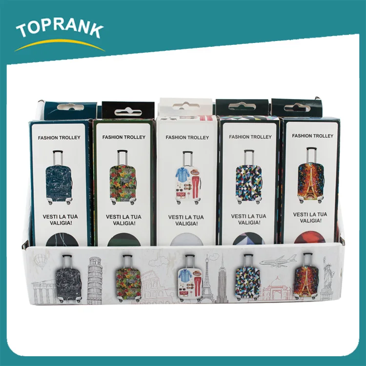 Toprank Fashion Style Custom Printing Travel Suitcase Cover Elastic Spandex Luggage Cover Luggage Protection Cover