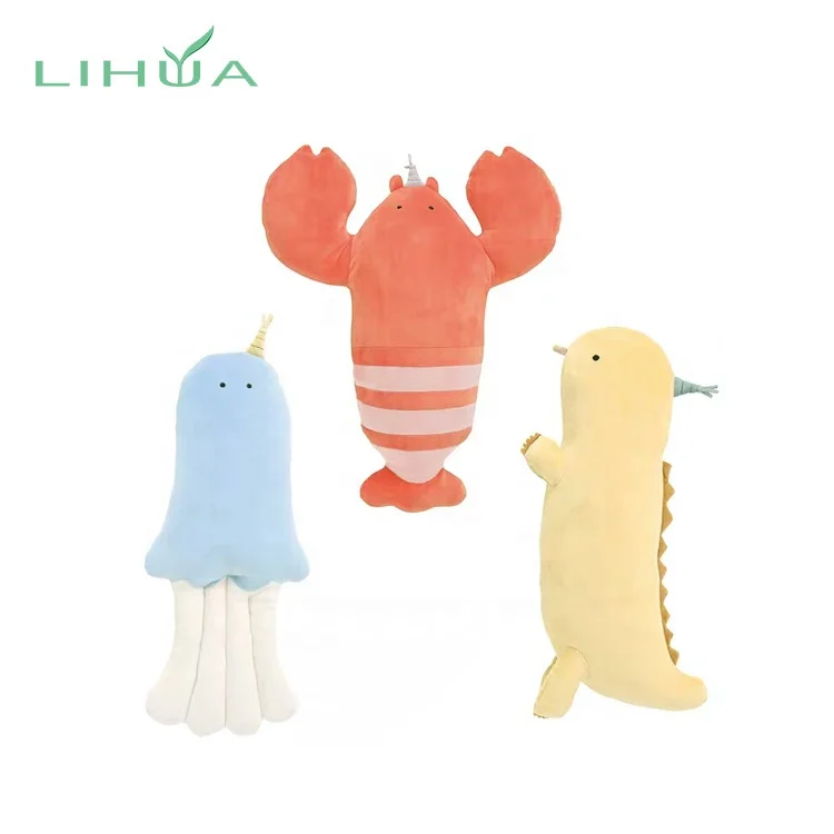 Custom Cute Stuffed Plush Aquatic Animal Shrimp Toy Lobster