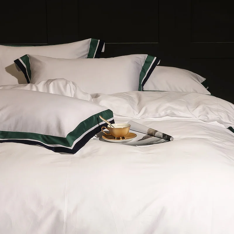 Factory direct bedding hotel linen simple quality four-piece set Report
