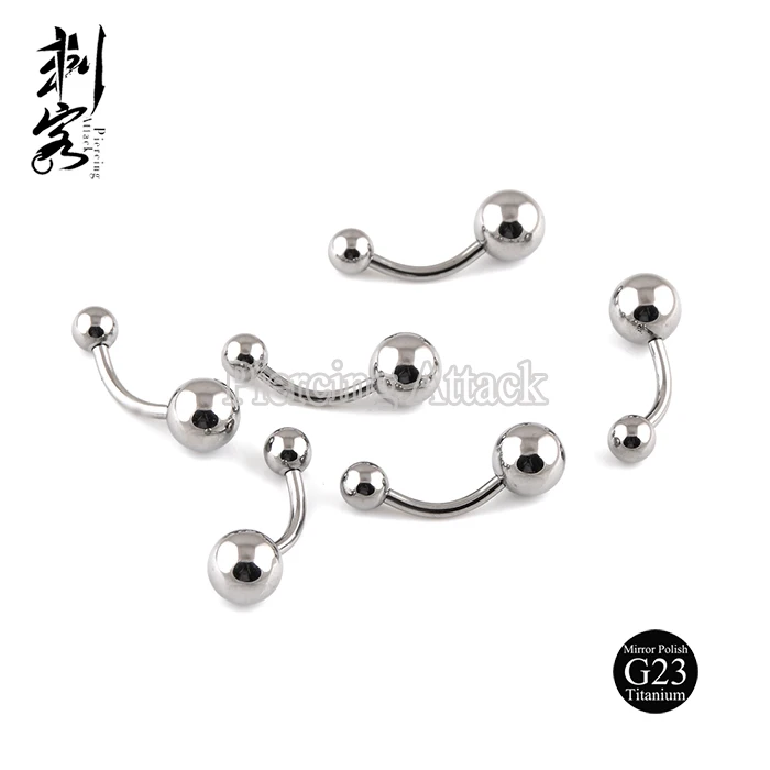 G23 Titanium Both Sides Internally Threaded Free Belly Button Rings