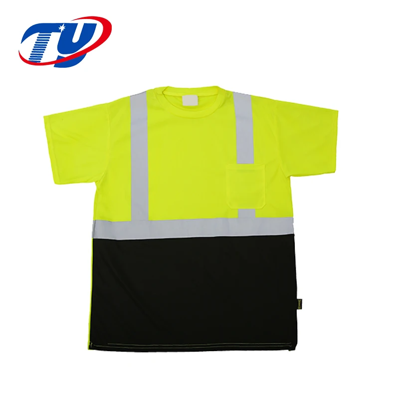 Fashion High Visible Reflective Safety Yellow T-Shirt