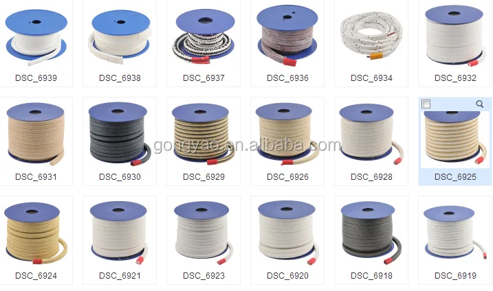 Китай Поставщика PTFE Арамидных упаковка с графитом в углу