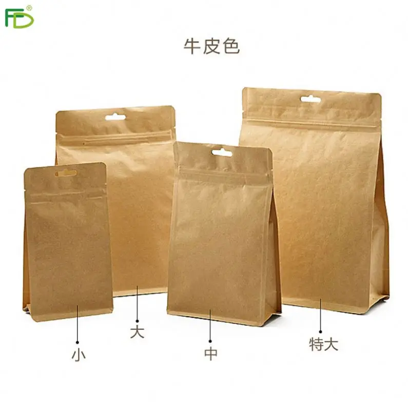 Chicken Powder Seasoning Packing Stand Up Kraft Paper Bag With Window