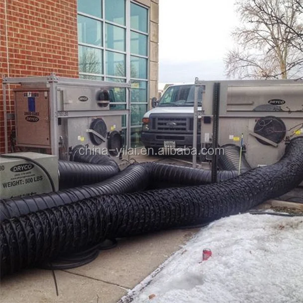 high temperature resistant flexible duct for air heater, pvc coated fabric air duct with belt