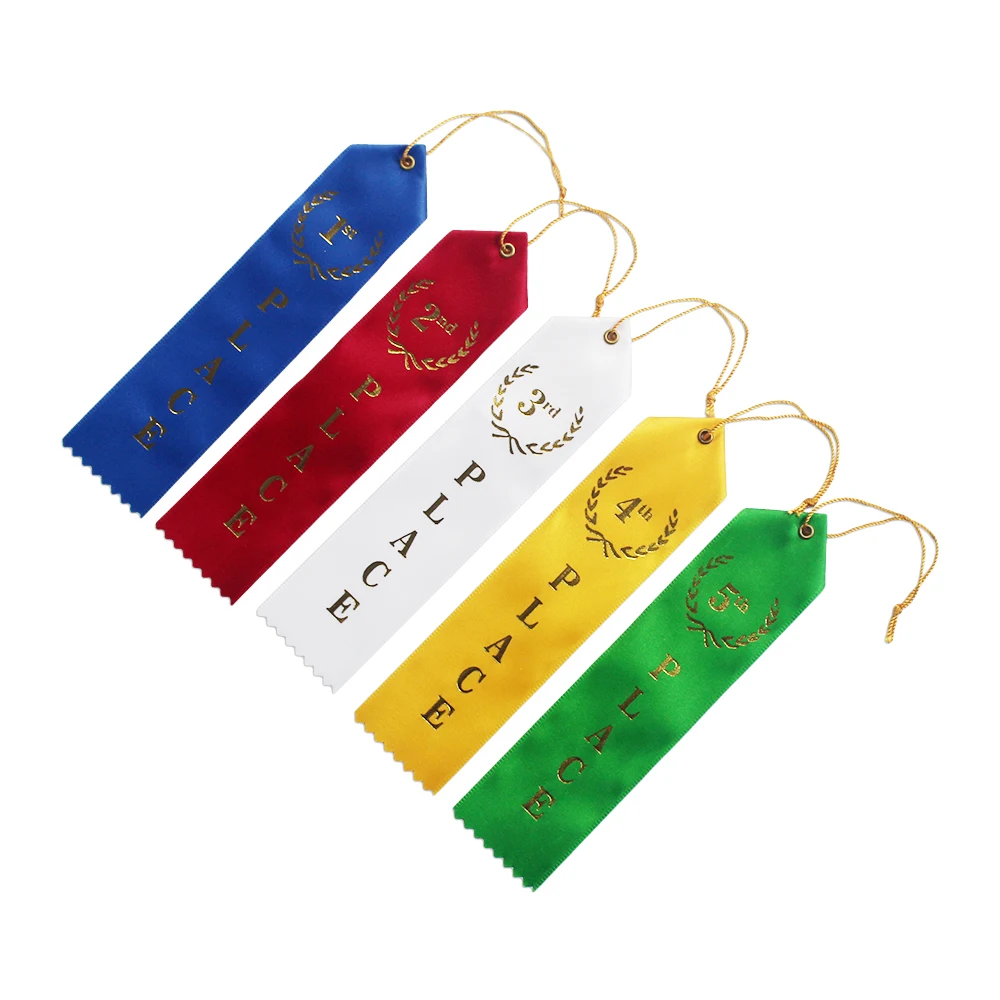 Wholesale Polyester Satin Ribbon Premium School Activity 1st 2nd 3rd Place Award Ribbons