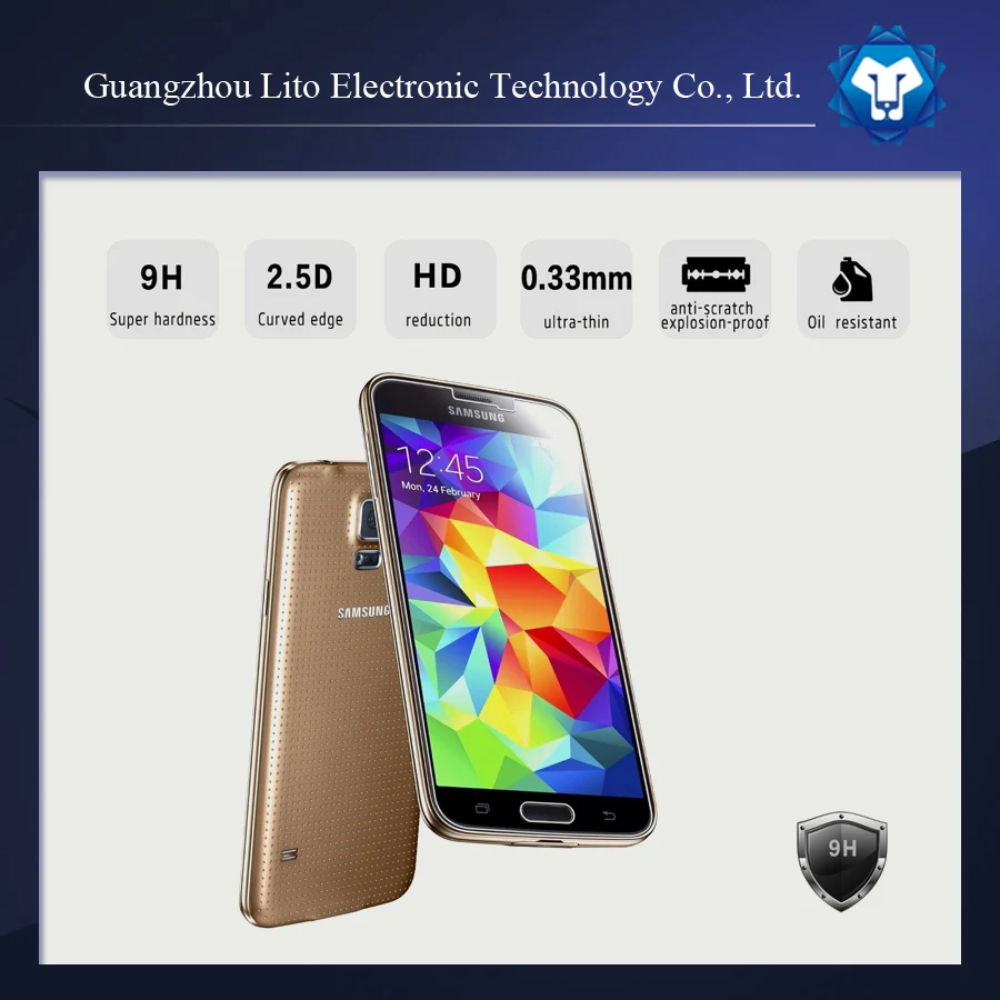 Высокая ясно протектор экрана закаленное стекло для Samsung Galaxy S5