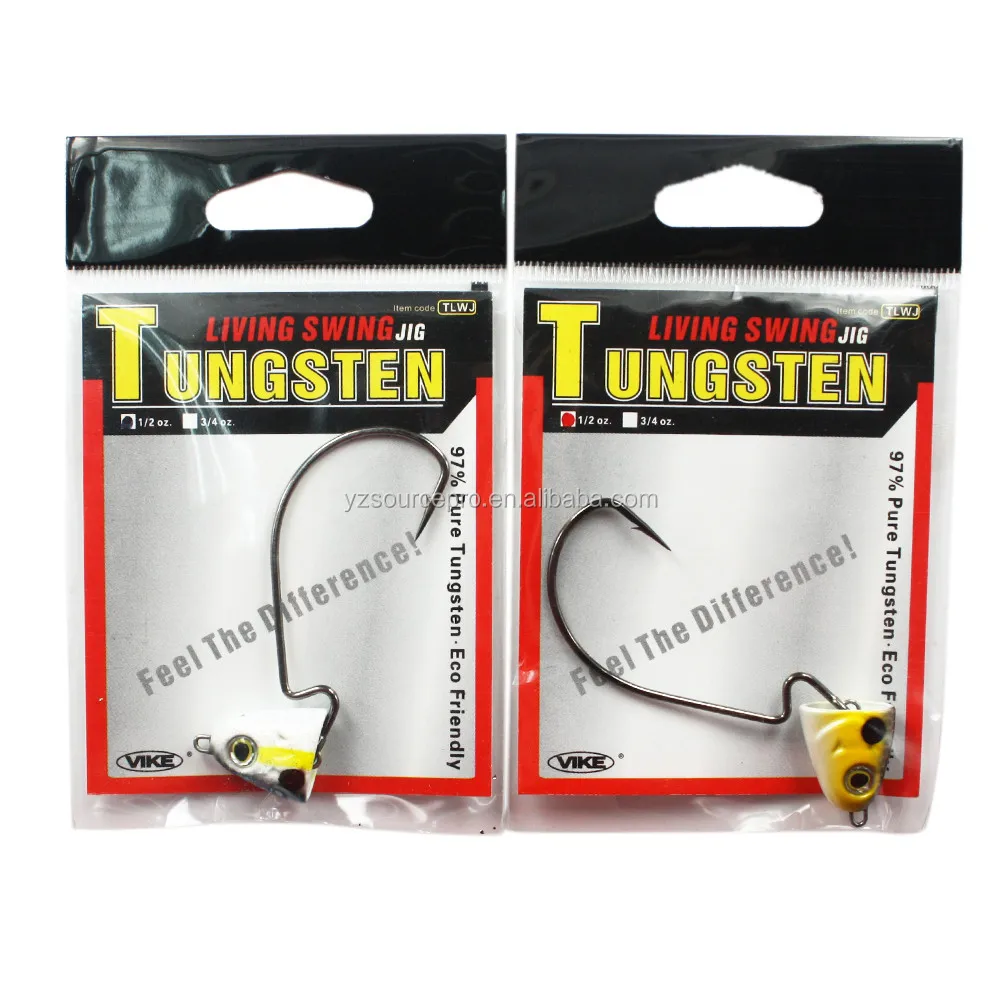 12TLWJ50-517 fishing tungsten living wiggly jig with 5/0 hook 1/2 oz. (14.2g) tn shad color 1pk