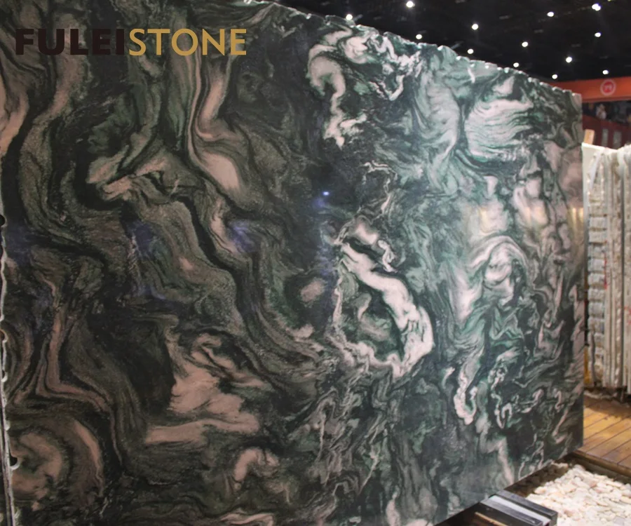 Beautiful nowy green granite luxury stone price for top grade decoration