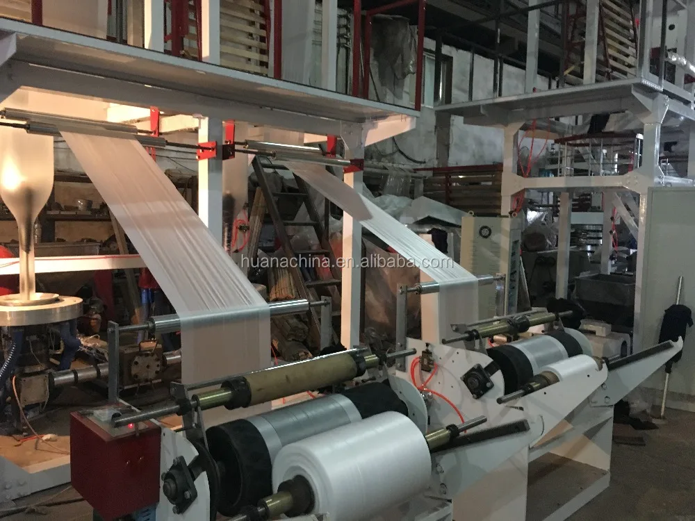 Машина для выдувания биоразлагаемой пленки с двойной головкой и одним винтом