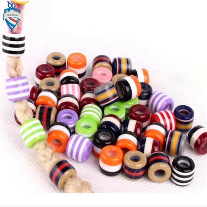 Diy adorn article fittings big bead wig adorn article receive hair ring to receive hair to buckle dirty braid illuminates loose