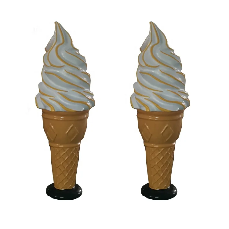 Fibre Glass 1.4m Display Cone for ice cream Shop decoration