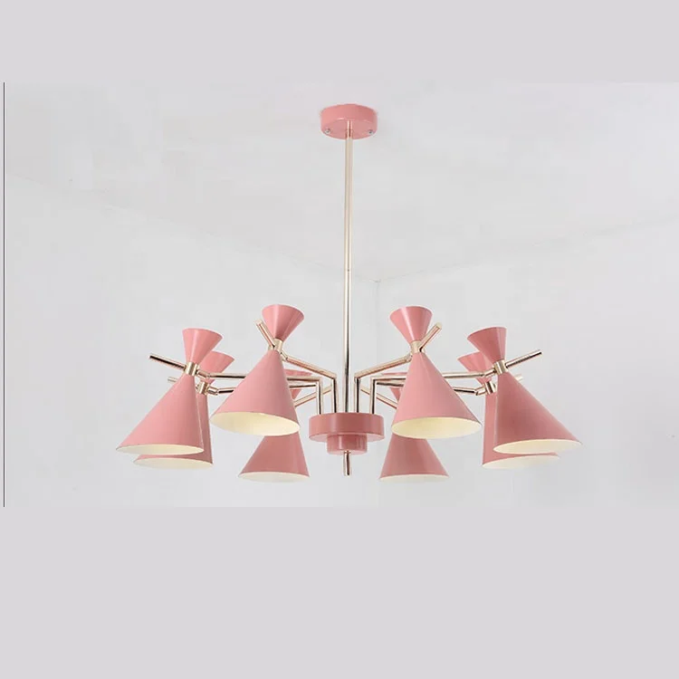 
Hot Selling 6 lamp Modern decorative pendant lighting chandelier yellow white green 