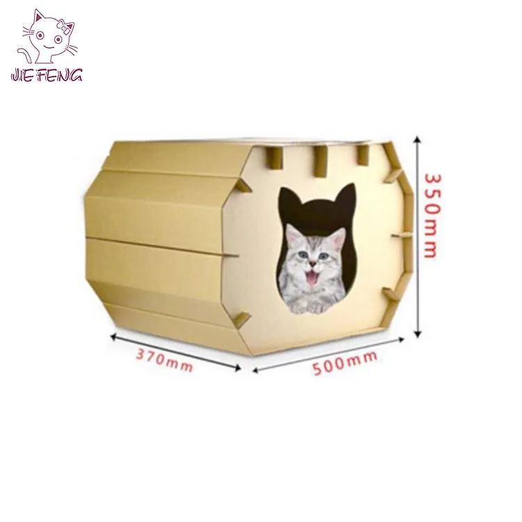 Unique design cat house cardboard indoor cat house
