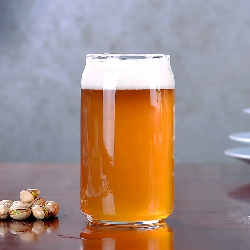 Free sample wholesale promotional printed pint craft beer can shaped beer cans glasses beer glass can