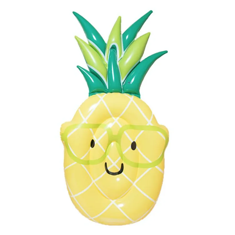 good quality cartoon happy glass inflatable pineapple pool float raft