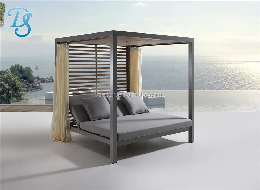 Luxury KD Outdoor Aluminium Swimming Pool Sunbed Garden Square Day bed