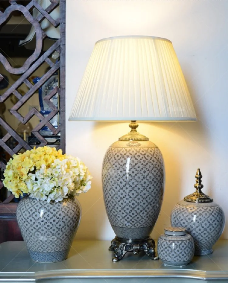 Antique European Indian Italian style small table lamp home goods lamp covers shades for table lamps